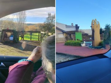 De carrinha, fomos visitar alguns Presépios no Concelho de Mortágua.