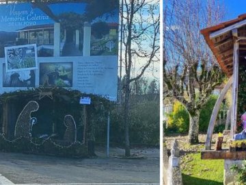 De carrinha, fomos visitar alguns Presépios no Concelho de Mortágua.