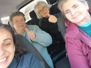 De carrinha, fomos visitar alguns Presépios no Concelho de Mortágua.