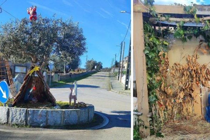 De carrinha, fomos visitar alguns Presépios no Concelho de Mortágua.
